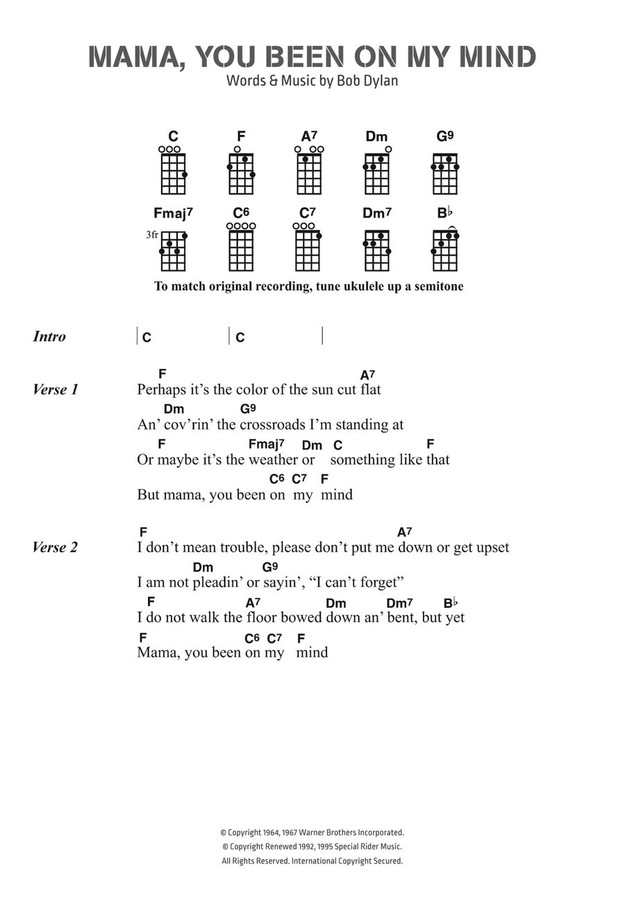 Mama, You Been On My Mind Voice scores gallery preview page 1