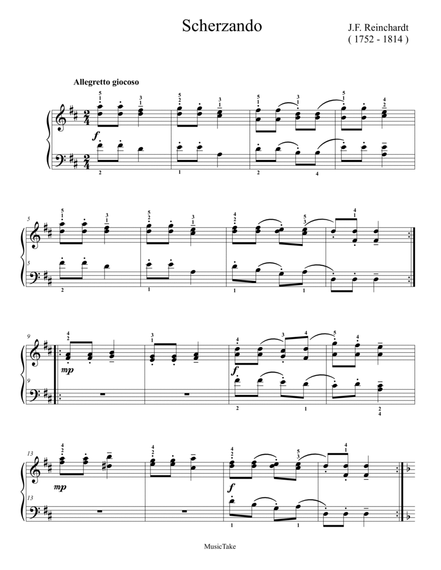 Scherzando Easy Piano scores gallery preview page 1