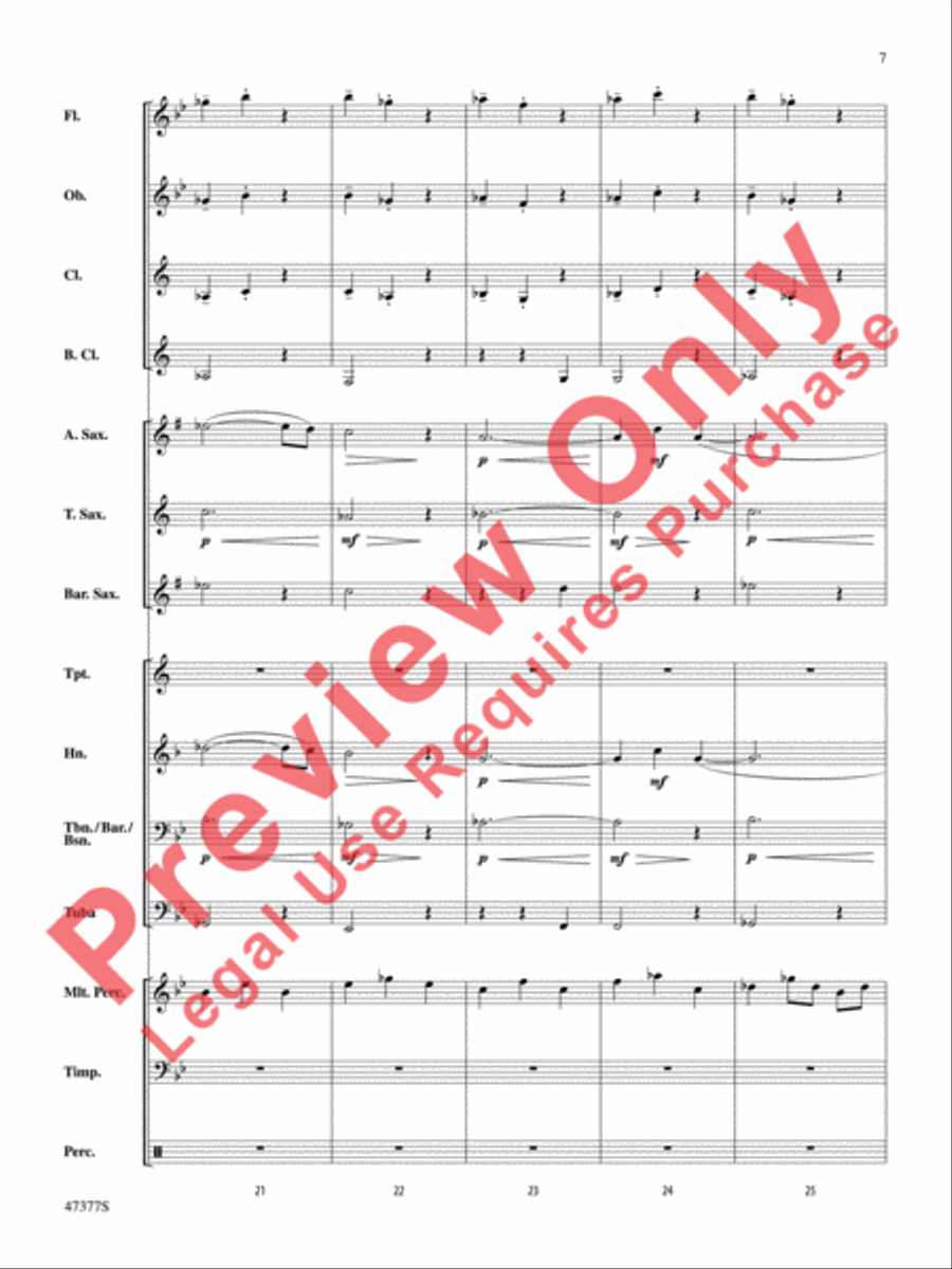 Salamander Eyes Salamander Eyes Concert Band scores gallery preview page 8