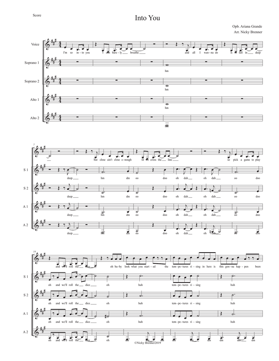 Into You SSAA scores gallery preview page 1