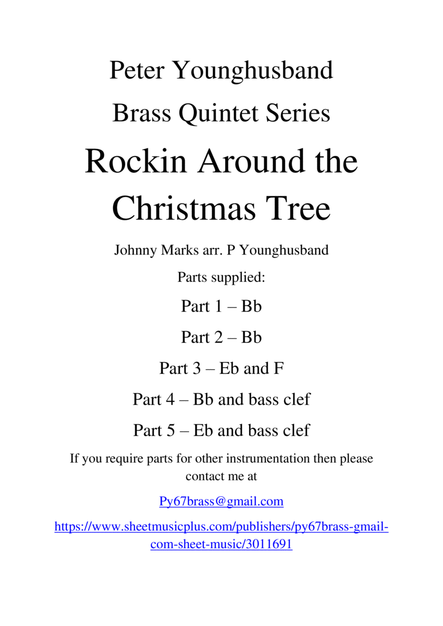 Rockin' Around The Christmas Tree Brass Ensemble scores gallery preview page 1