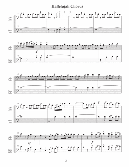 Hallelujah Chorus (Arrangements Level 3-5 for CELLO + Written Acc) image number null