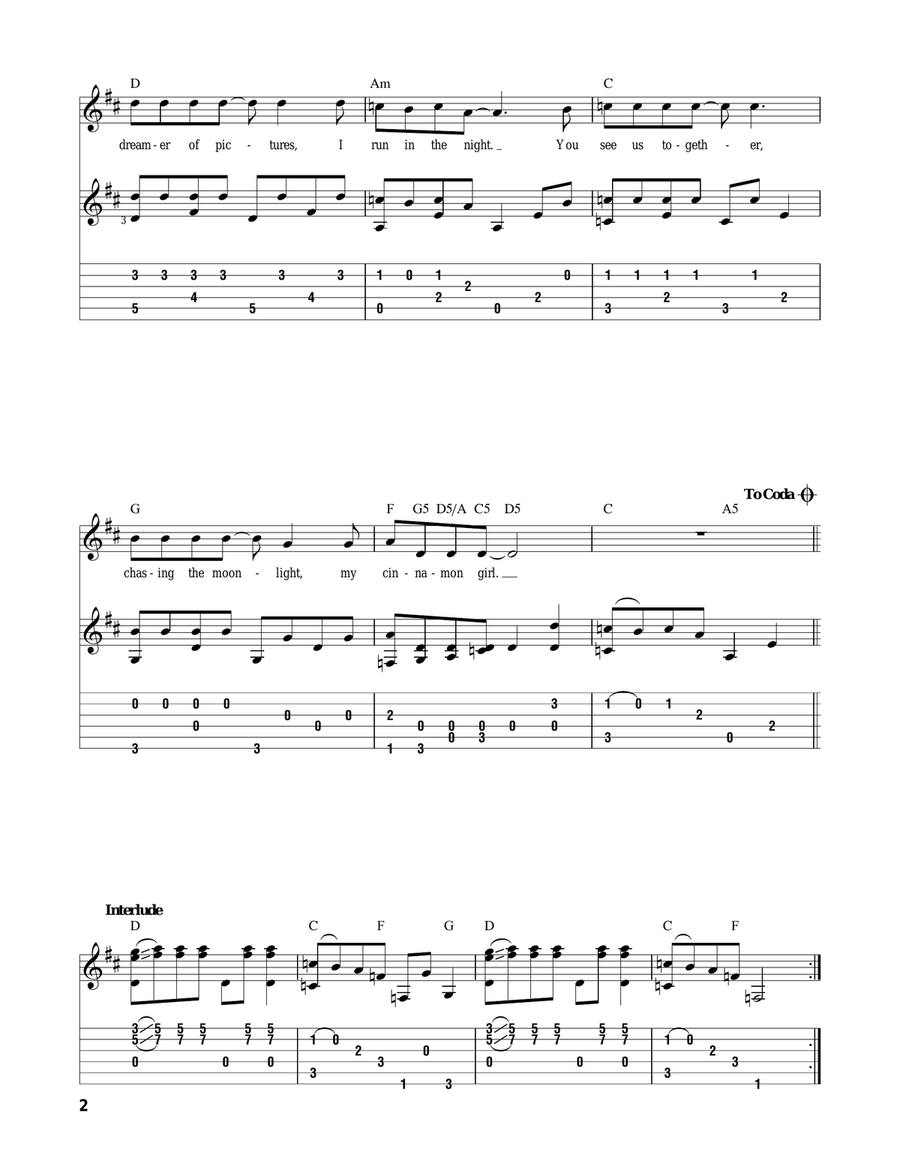 Cinnamon Girl Acoustic Guitar scores gallery preview page 2