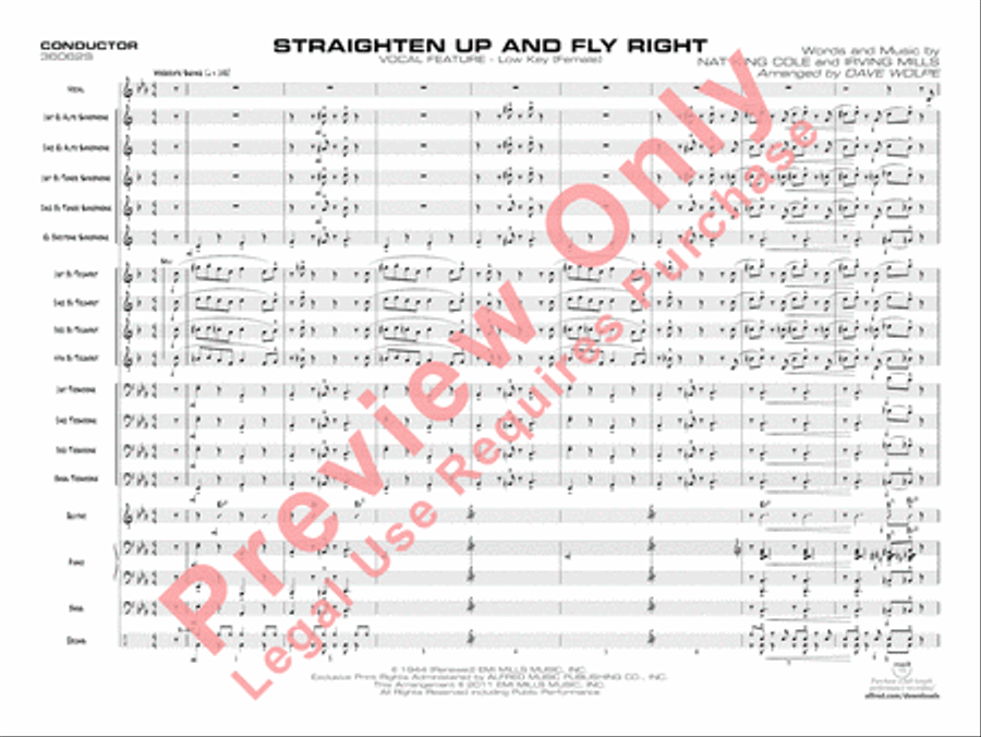 Straighten Up and Fly Right Jazz Ensemble scores gallery preview page 4