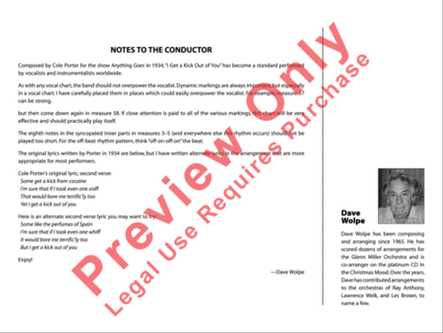 I Get a Kick Out of You Jazz Ensemble scores gallery preview page 3