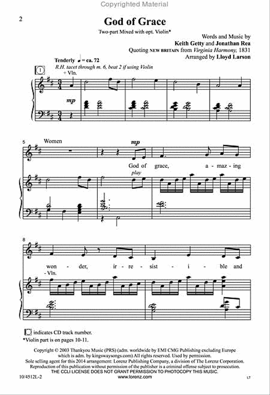 God of Grace 2-Part scores gallery preview page 2