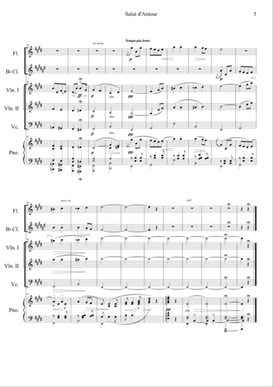 Salut d'amour Orchestra scores gallery preview page 5