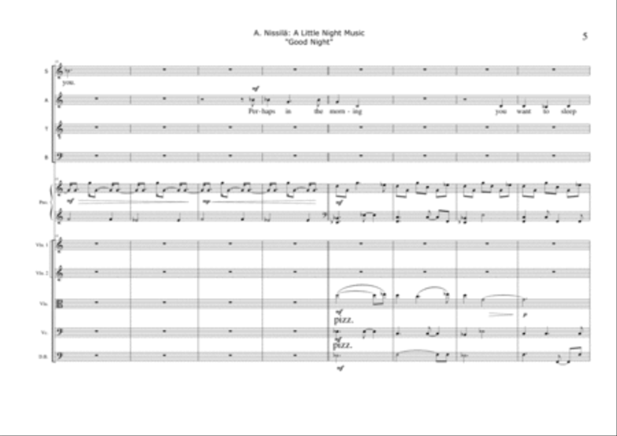 A Little Night Music 4-Part scores gallery preview page 5