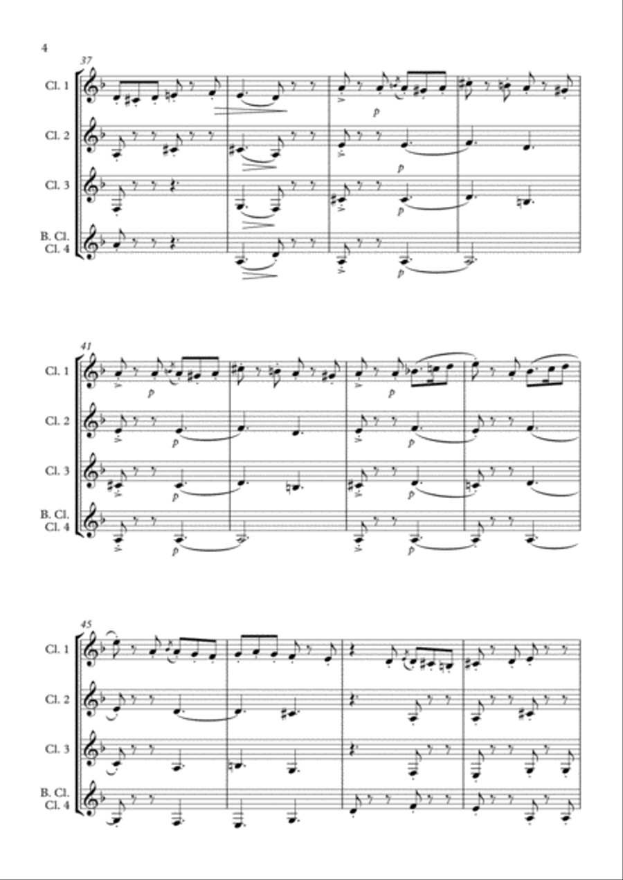 Funeral March of a Marionette (Clarinet Quartet) Funeral March of a Marionette (Clarinet Quartet) Clarinet Quartet scores gallery preview page 5