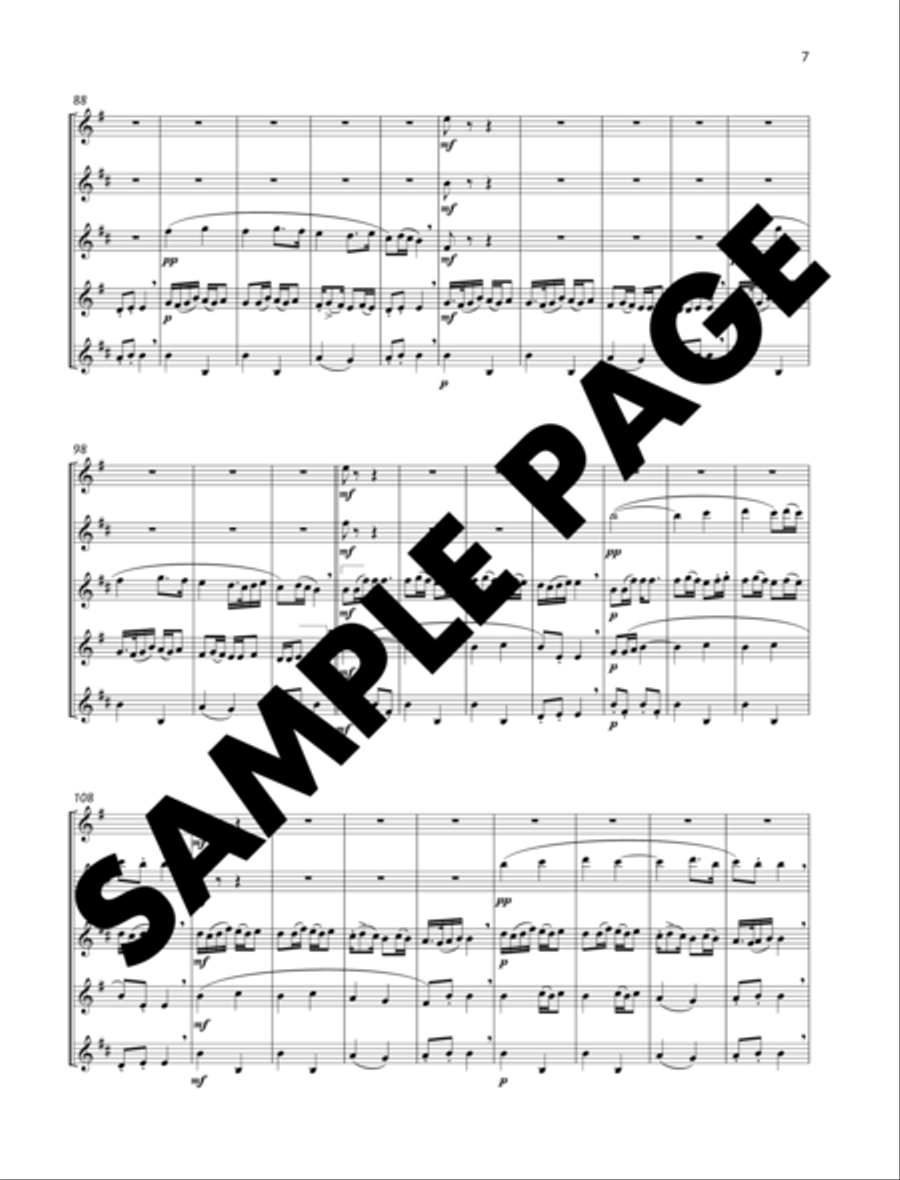 Turkish Dance Melodies Turkish Dance Melodies Saxophone Quintet scores gallery preview page 6