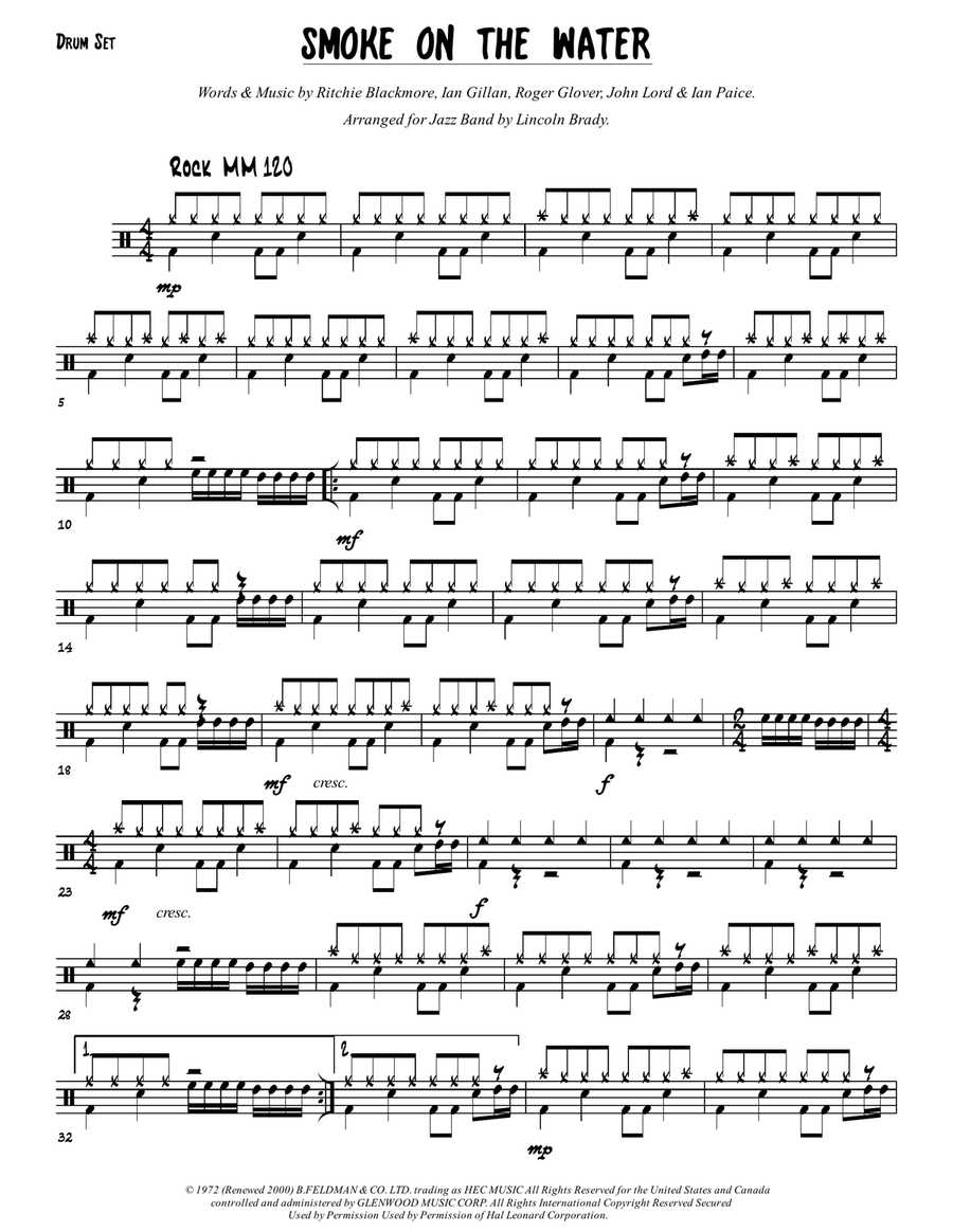 Smoke On The Water Jazz Ensemble scores gallery preview page 3