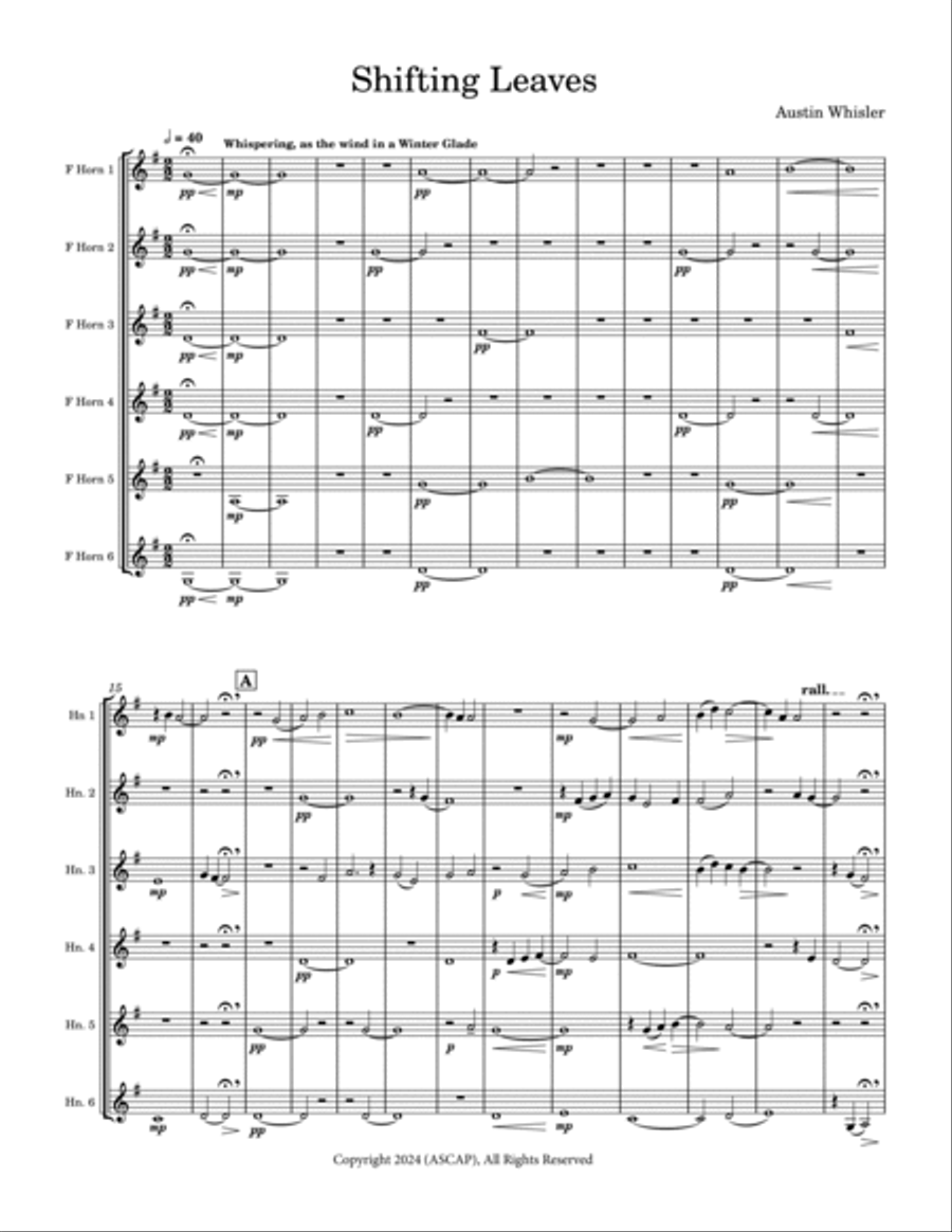Shifting Leaves Chamber Music scores gallery preview page 2