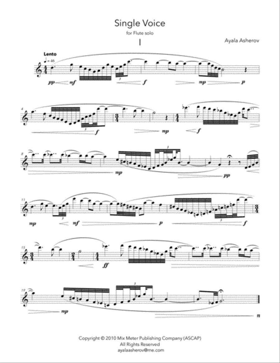 Single Voice - For Flute Solo Flute Solo scores gallery preview page 3
