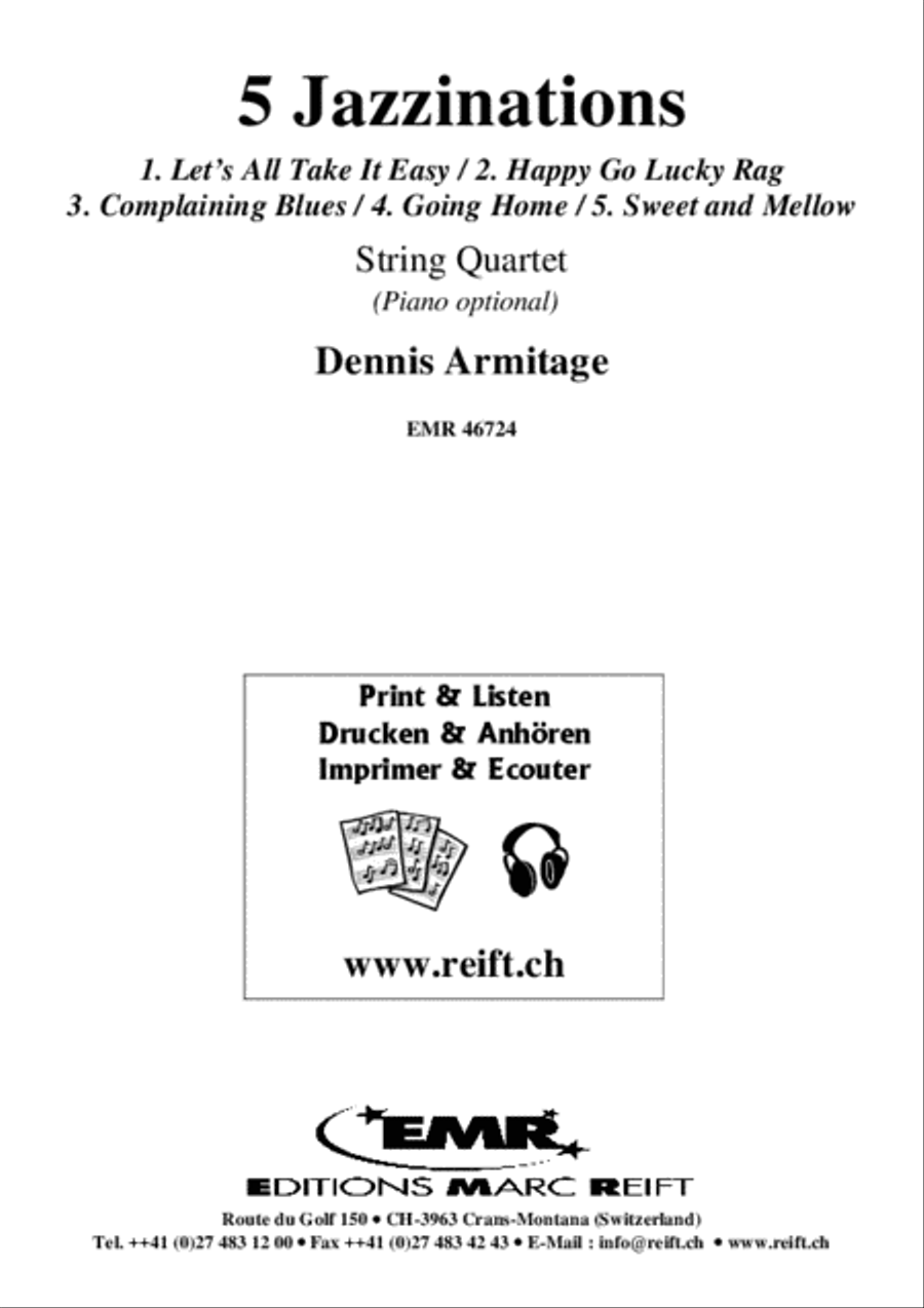 5 Jazzinations 5 Jazzinations Cello scores gallery preview page 2