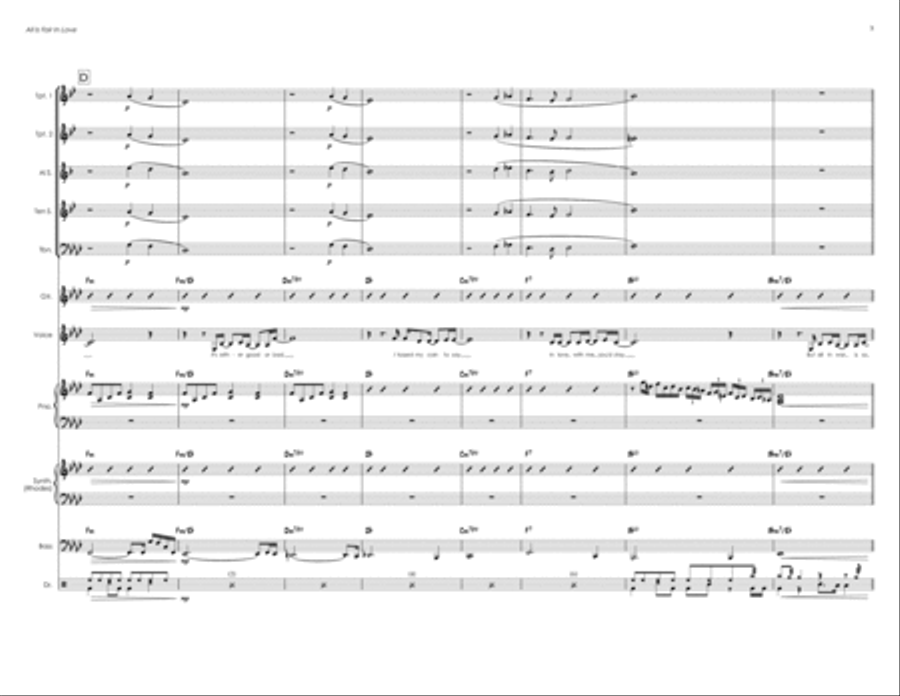 All In Love Is Fair Jazz Ensemble scores gallery preview page 5
