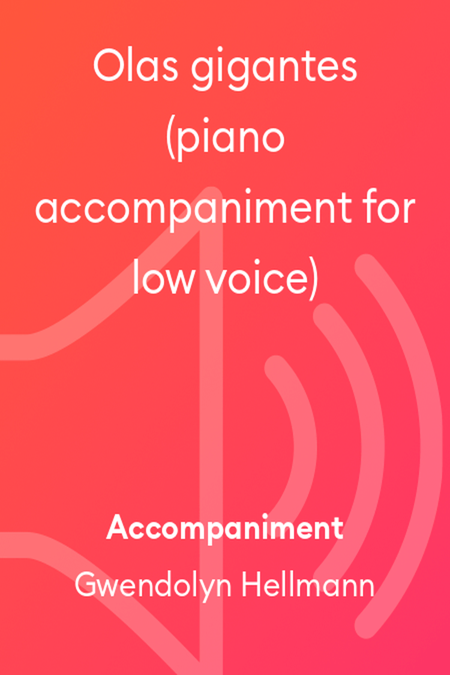 Olas gigantes (piano accompaniment for low voice) Low Voice scores gallery preview page 1