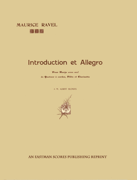 Introduction et allegro pour harpe avec acct. de quatour a cordes, flute et clarinette