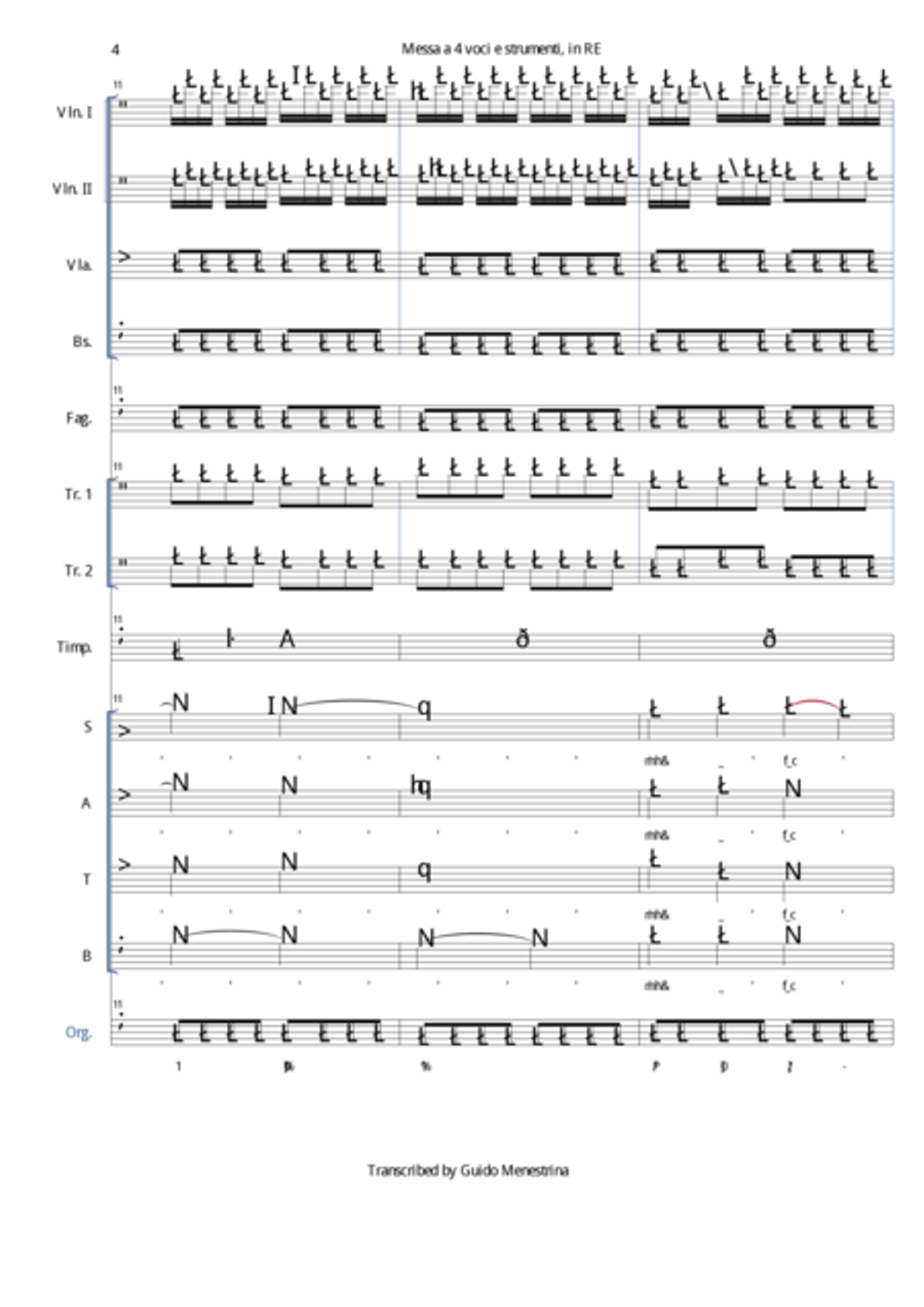 Johann Georg Albrechtsberger - Messa a 4 voci e strumenti 1. Kyrie 4-Part scores gallery preview page 5