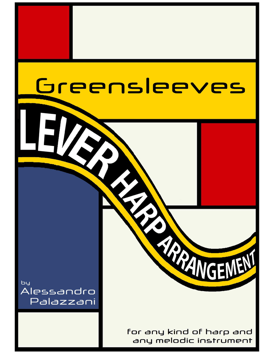 Greensleeves - for every kind of harp and a melodic instrument Harp scores gallery preview page 1