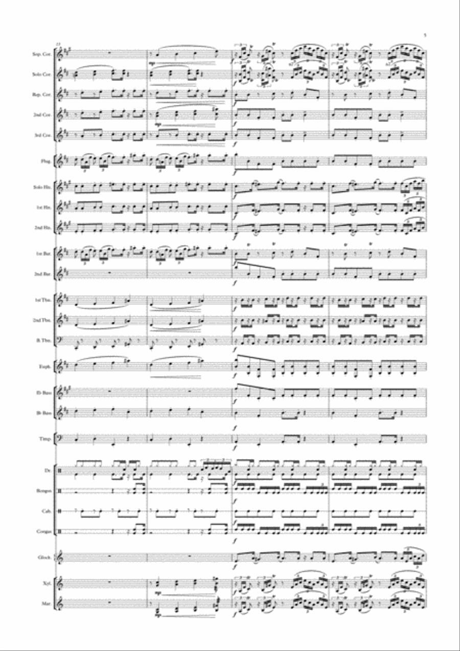 Halloween dance for Brass Band by Jannes Jacobs Brass Band scores gallery preview page 5