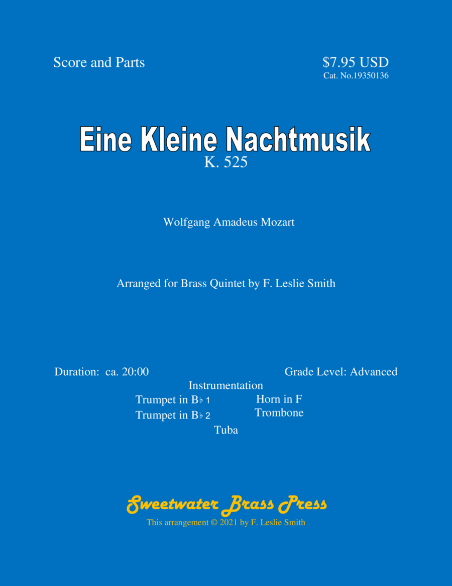 Eine Kleine Nachtmusik: Serenade No. 13 in G Major, K 525 Brass Ensemble scores gallery preview page 1
