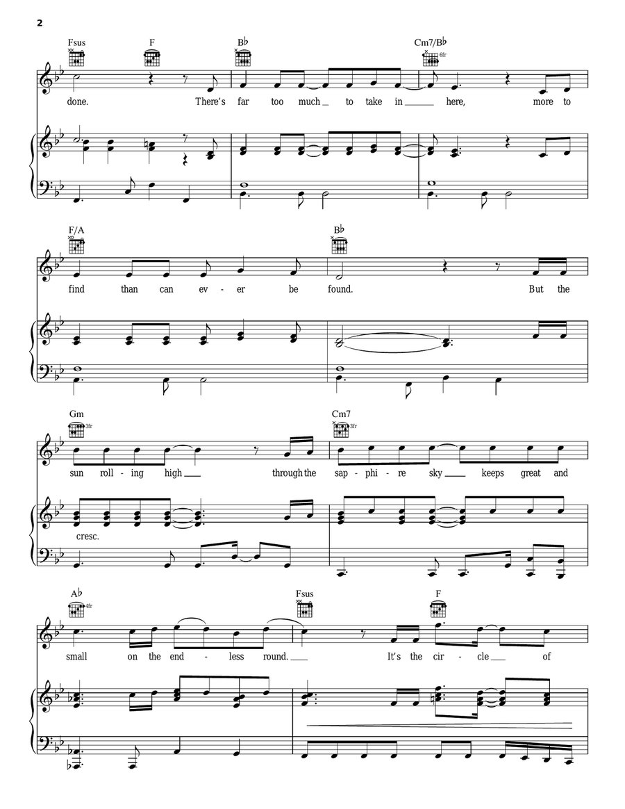 Circle Of Life (from The Lion King) Guitar scores gallery preview page 2