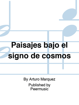 Book cover for Paisajes bajo el signo de cosmos