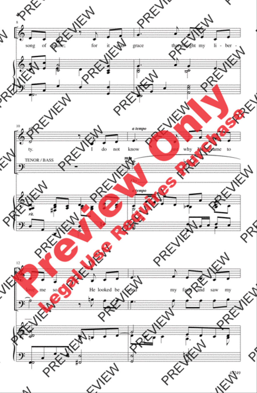 He Looked Beyond My Fault 4-Part scores gallery preview page 4