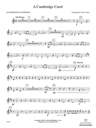 A Cambridge Carol: E-flat Baritone Saxophone