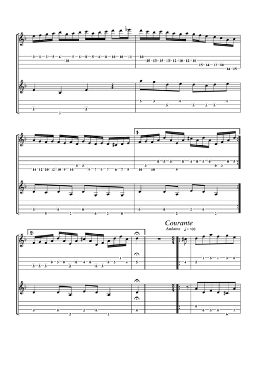 Suite in D Minor for Two Mandolins Mandolin scores gallery preview page 4