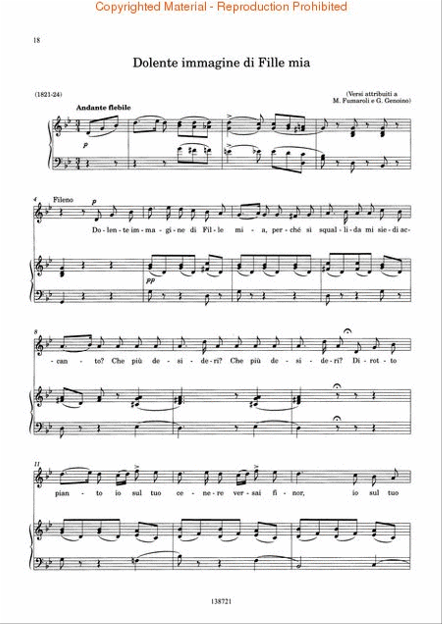 Vincenzo Bellini – Canzoni Per Voce High Voice scores gallery preview page 2