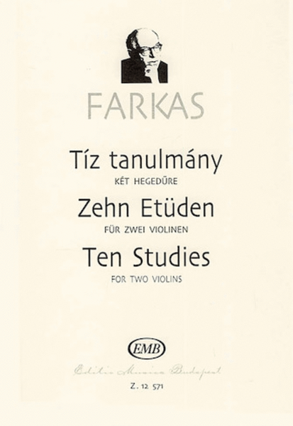 Ten 10 Studies For Two Violins Print On Demand Import Only