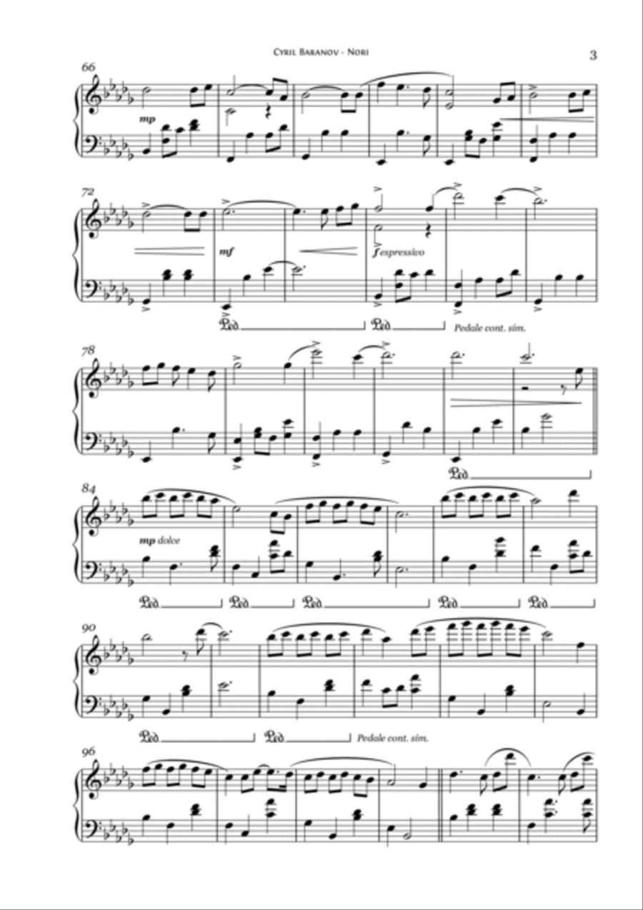Nori Piano Solo scores gallery preview page 3