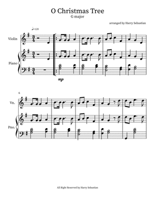 O Christmas Tree- Piano & Violin in (G major)