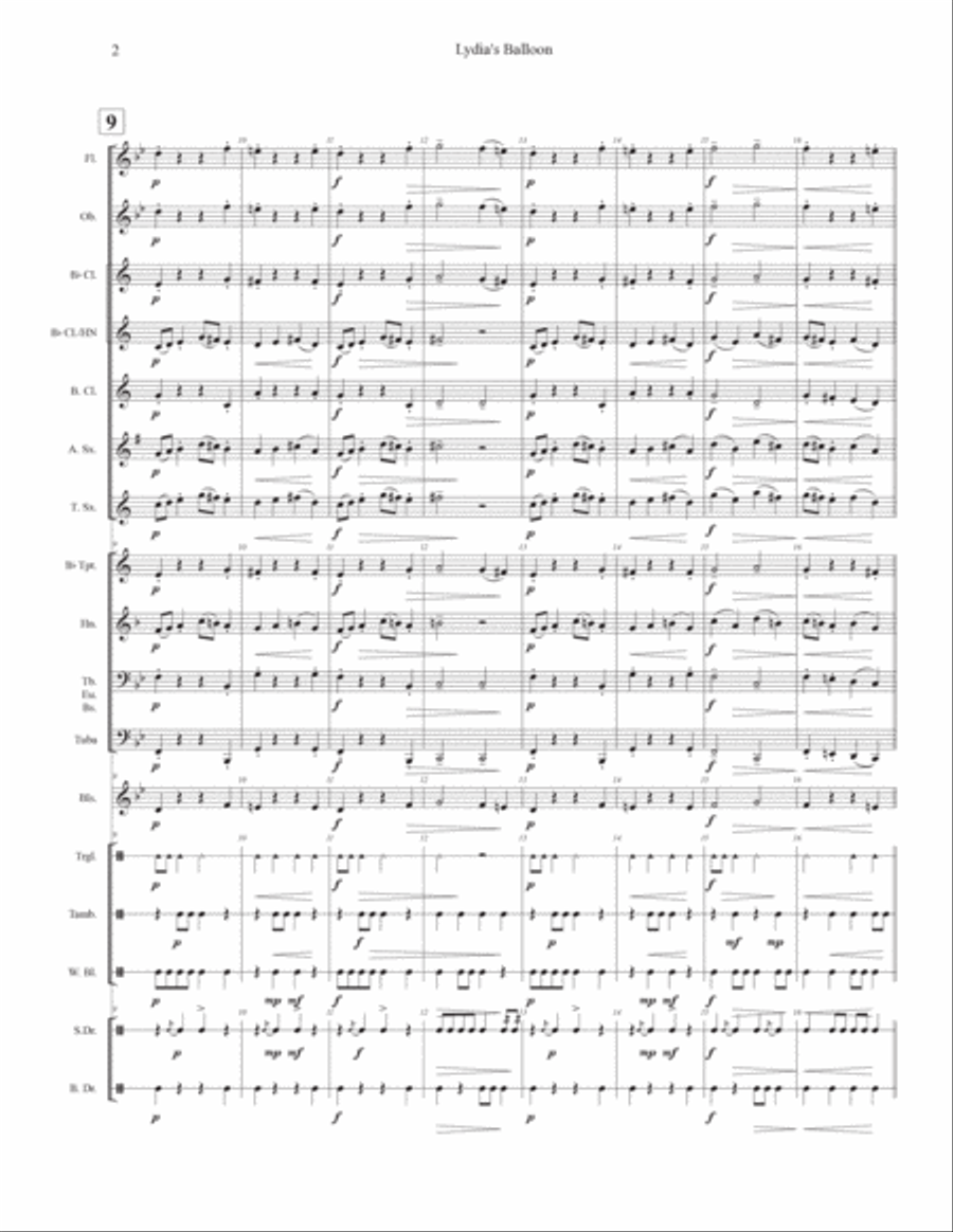 Lydia's Balloon Concert Band scores gallery preview page 5