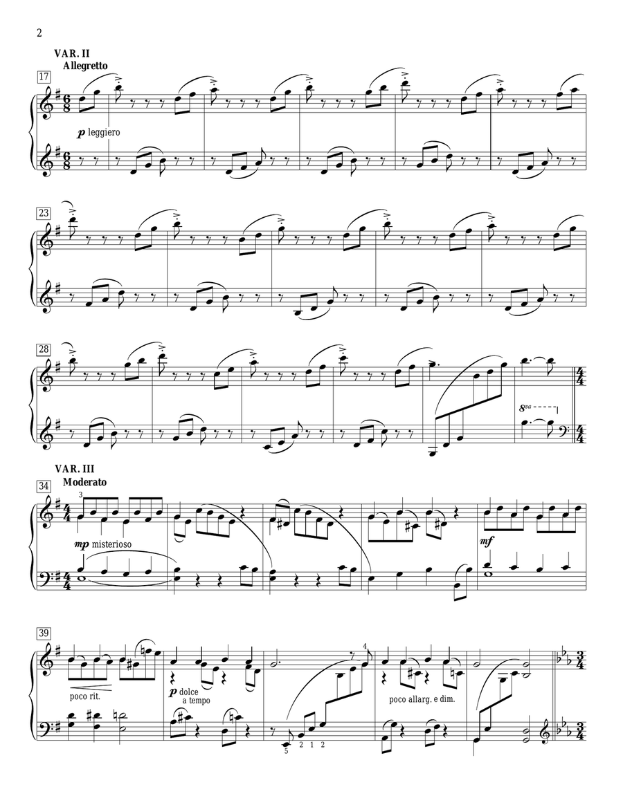 Variations On Mary Had A Little Lamb Piano Method scores gallery preview page 2
