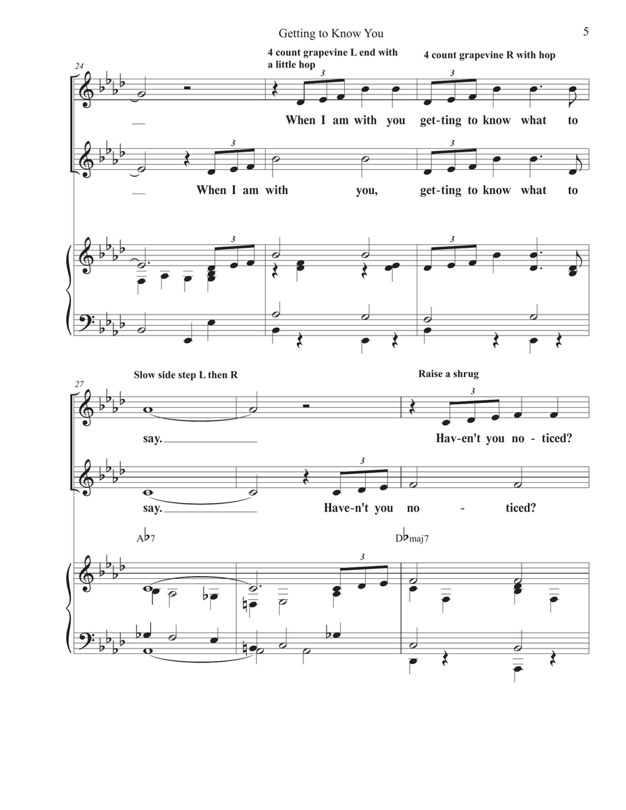 Getting To Know You 2-Part scores gallery preview page 5
