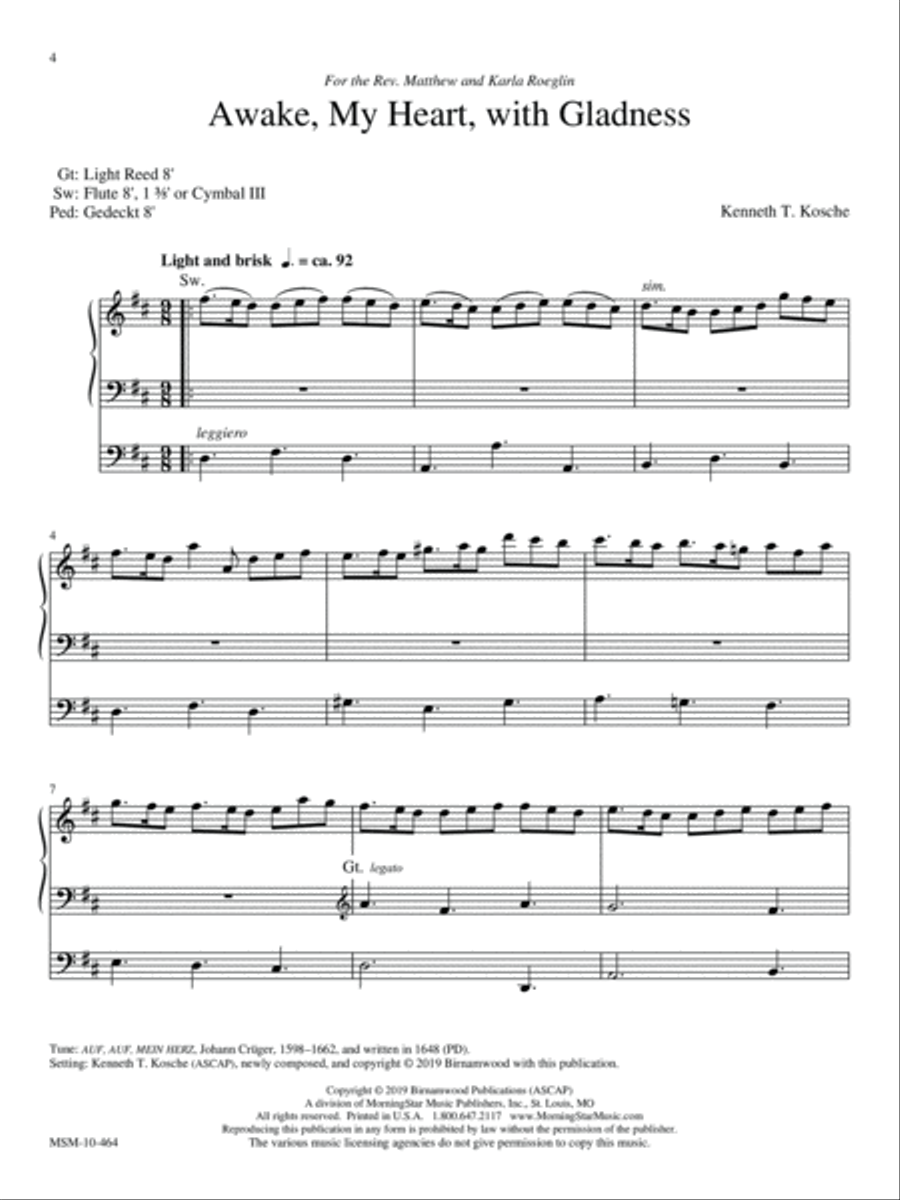 With High Delight: Organ Music for Easter Organ scores gallery preview page 4
