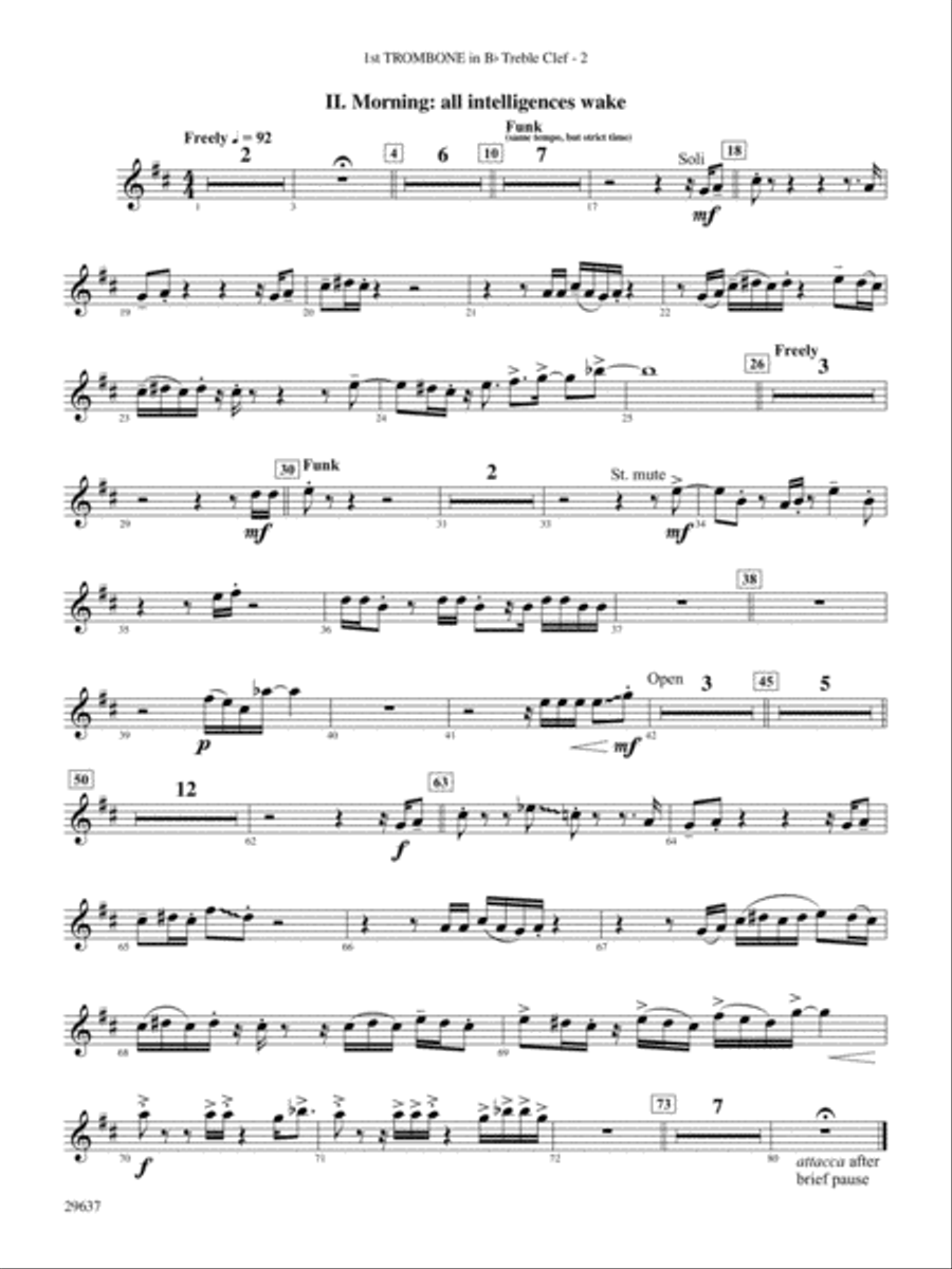 Day Dreams: (World Part) 1st B-flat Trombone T.C. Concert Band scores gallery preview page 2