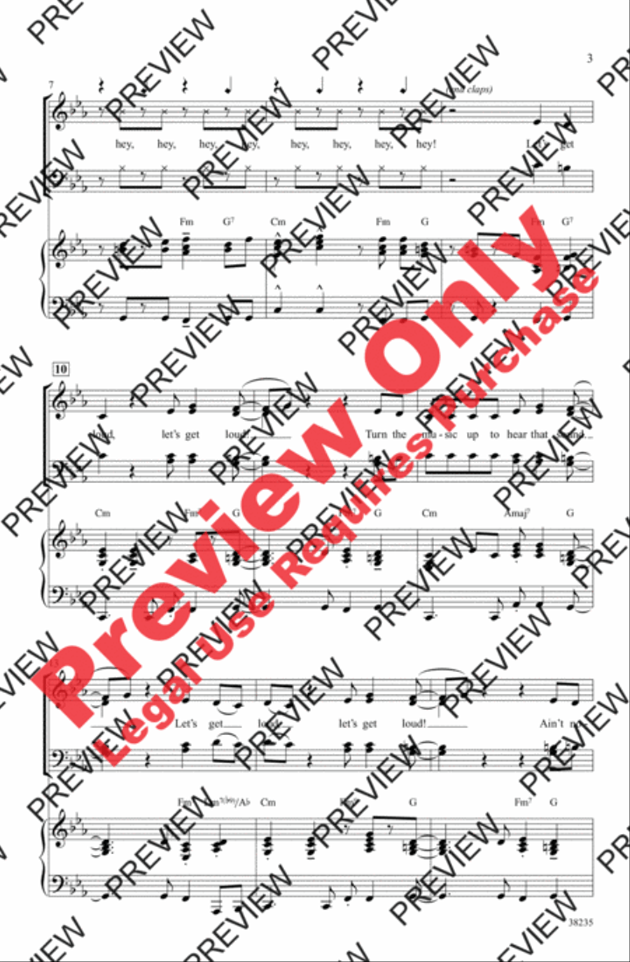 Let's Get Loud 4-Part scores gallery preview page 3
