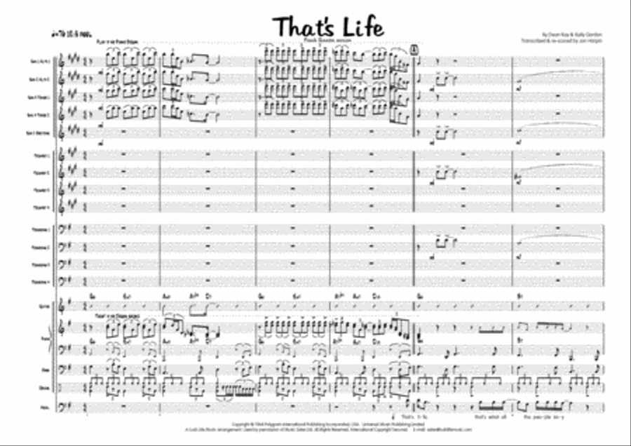 That's Life Big Band scores gallery preview page 2