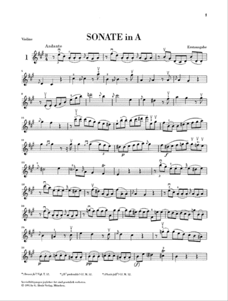 6 Sonatas for Violin and Basso Continuo Violin Solo scores gallery preview page 3