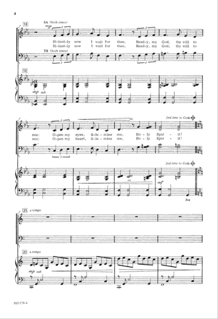 Open My Eyes, Let Me See 4-Part scores gallery preview page 4