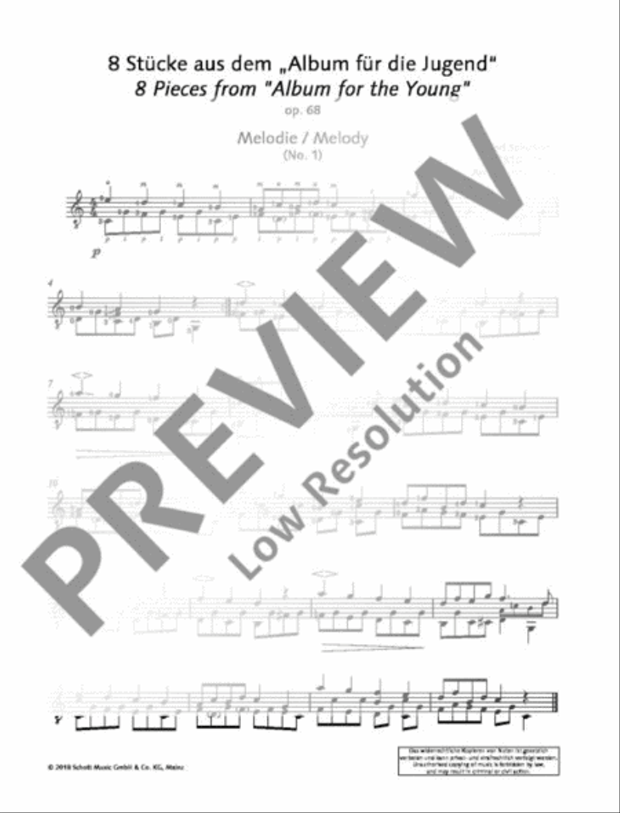 Schumann for Guitar Classical Guitar scores gallery preview page 6