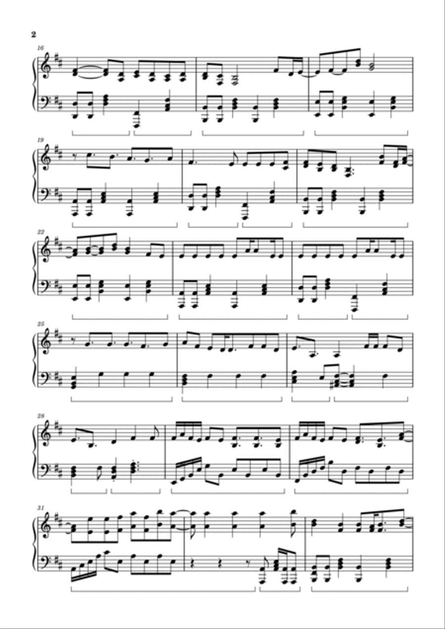 The Feels The Feels Piano Solo scores gallery preview page 2
