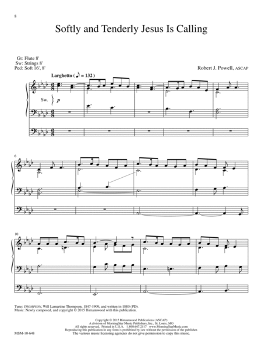 Prayerful Preludes, Set 6 Organ scores gallery preview page 11