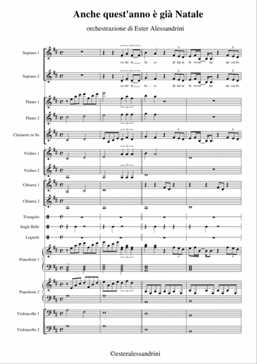 Anche quest'anno è già Natale Choir scores gallery preview page 1