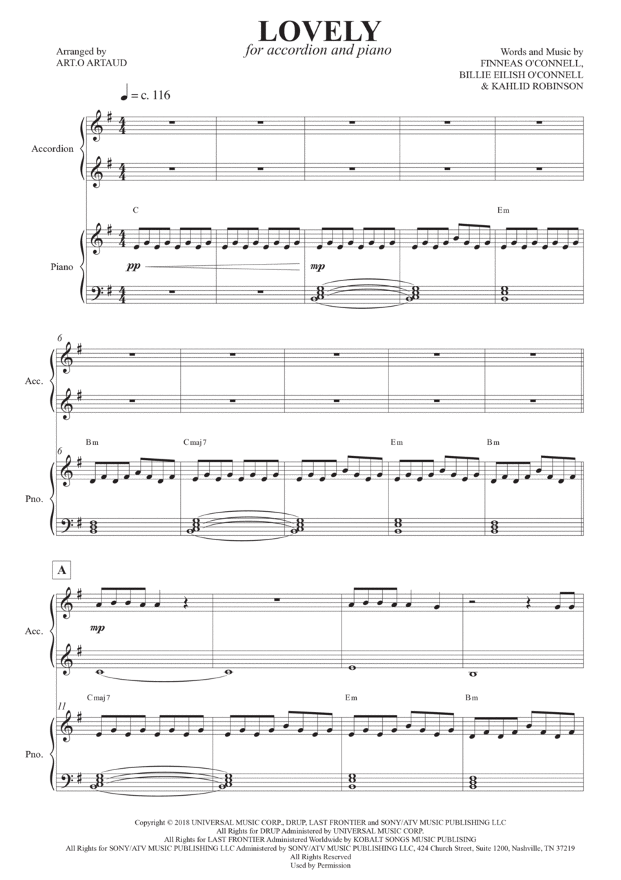 Lovely Lovely Easy Piano scores gallery preview page 1