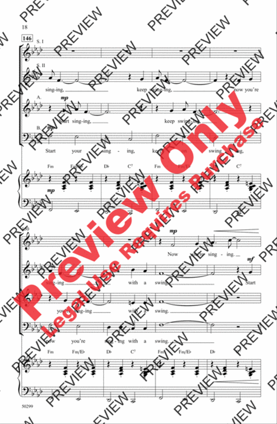 Sing, Sing, Sing Sing, Sing, Sing 3-Part scores gallery preview page 18