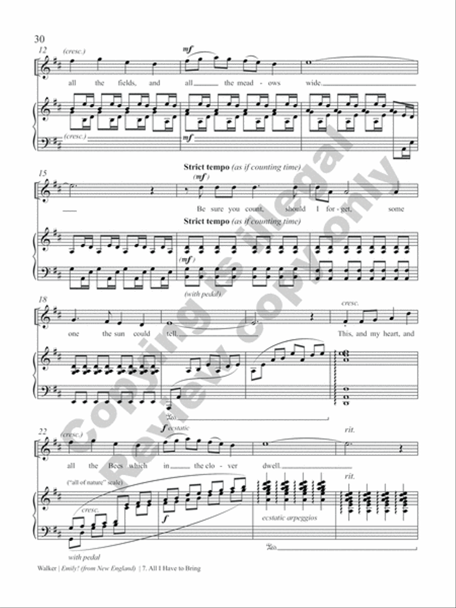 Emily! (from New England) Soprano Voice scores gallery preview page 18